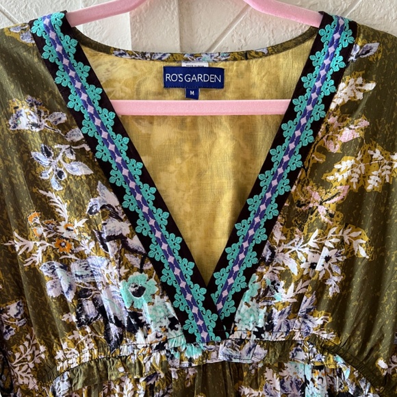 NWOT ANTHROPOLOGIE Ro's Garden Indiana Long Sleeve Midi Nap Dress SIZE M - Picture 6 of 6